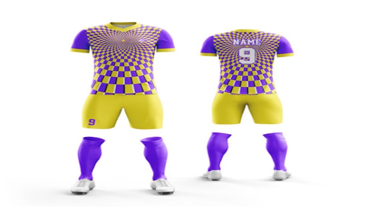 Purple and yellow football jersey